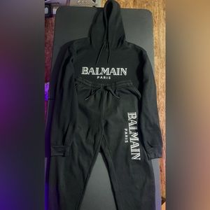 Black Balmain Paris track/sweat suit large fits like medium